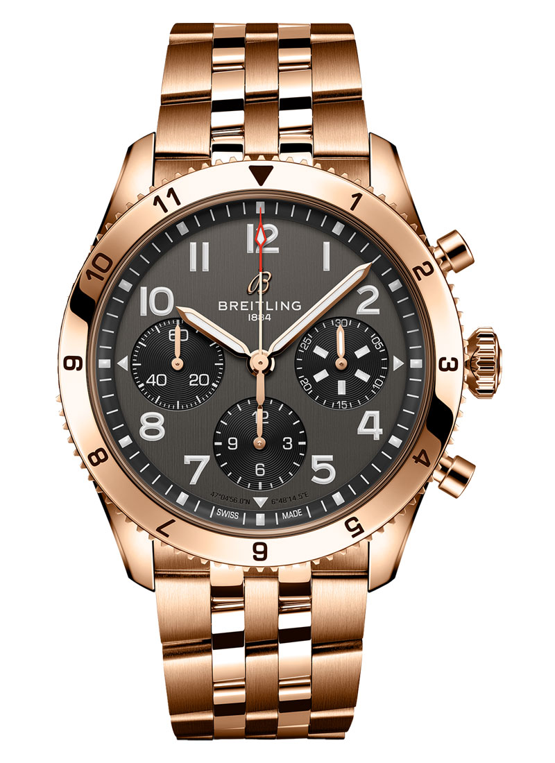 Breitling Classic AVI Chronograph 42 P-51 Mustang in Rose Gold