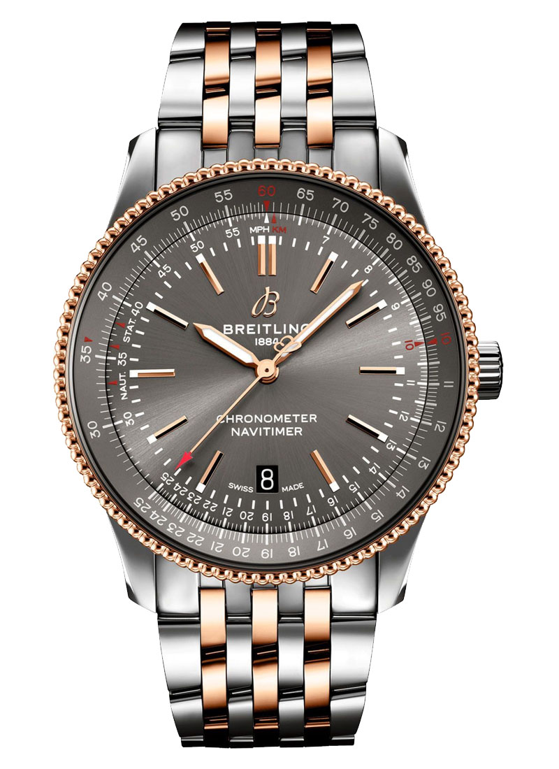 Breitling Navitimer Automatic 41mm in Steel with Rose Gold Bezel