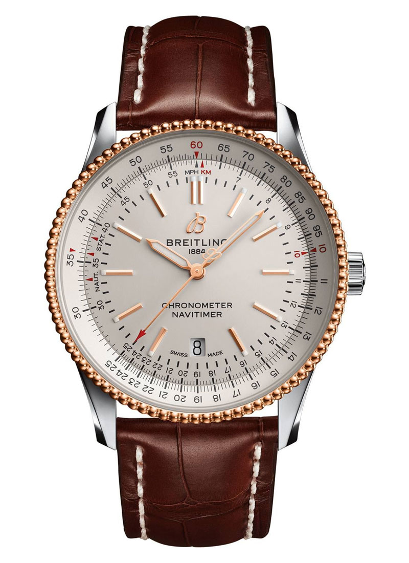 Breitling Navitimer Automatic 41mm in Steel with Rose Gold Bezel