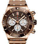Super Chronomat B01 44mm in Rose Gold with Brown Bezel on Rose Gold Bracelet with Brown Dial