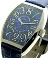 Men's Crazy Hours 7851 Size - White Gold on Blue Strap