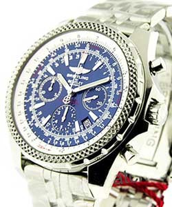 Bentley Motors Chronograph in Steel on Steel Bracelet with Blue Dial
