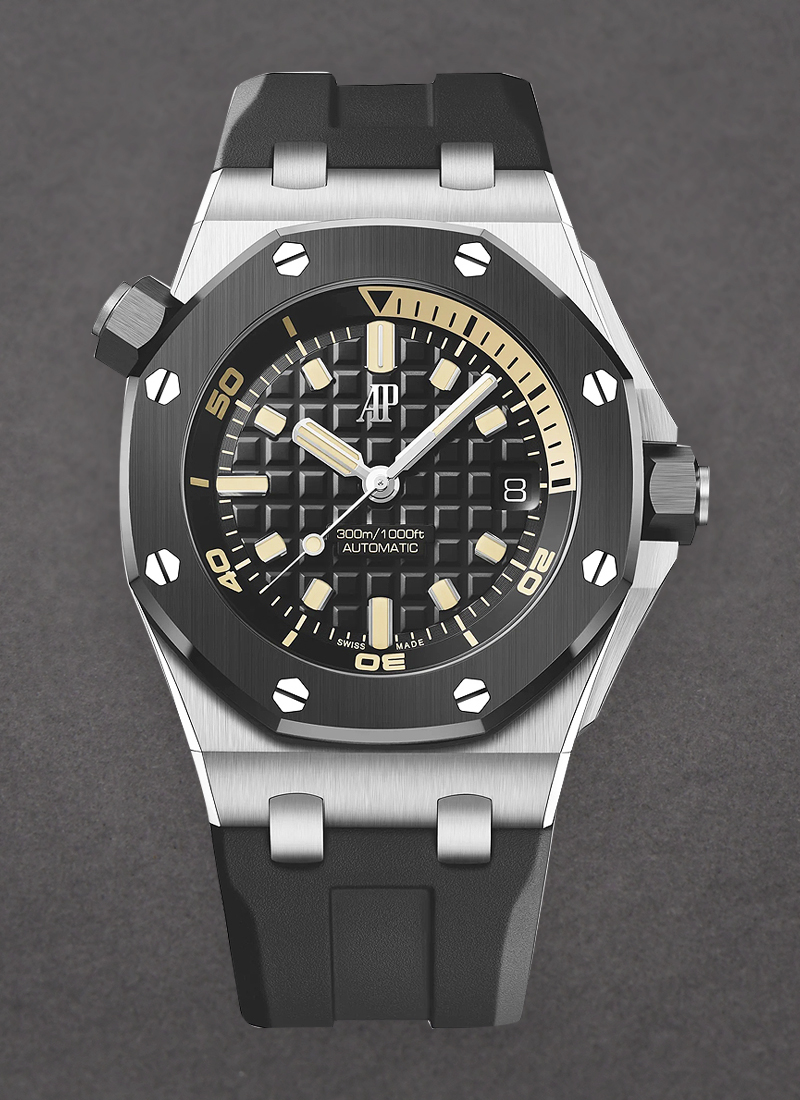 Audemars Piguet Royal Oak Offshore Diver Automatic in White Gold with Black Ceramic Bezel