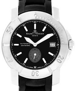 Capeland in Polished with Brushed Steel  on Black Rubber Strap with Black and Grey Dial