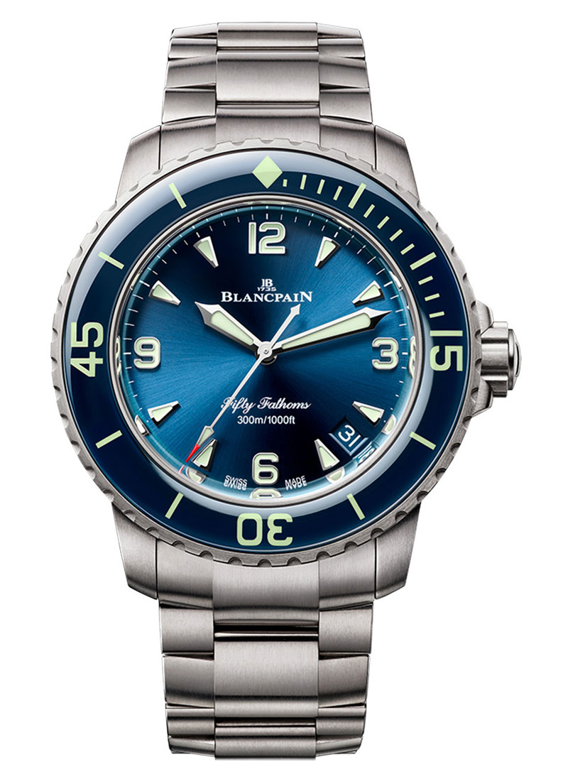 Blancpain Fifty Fathoms Automatique in Titanium with Blue Bezel