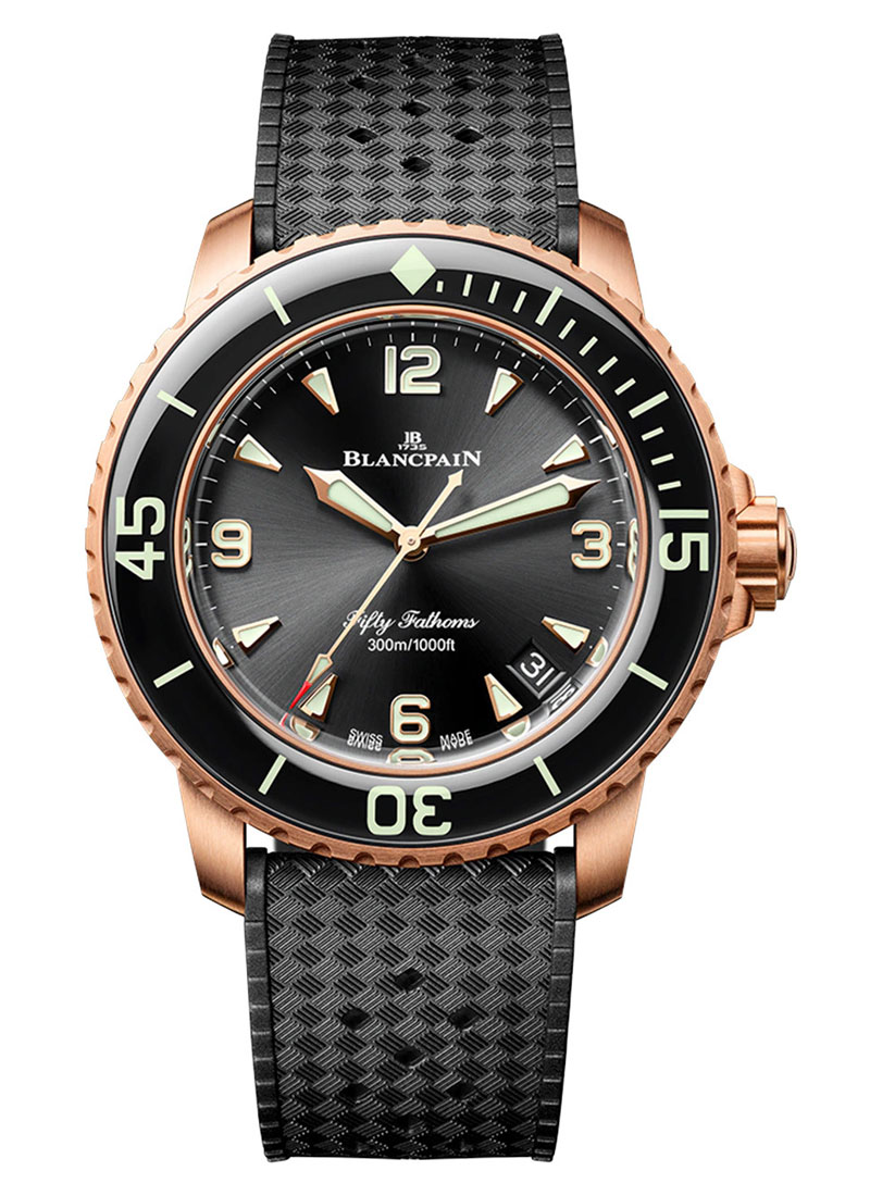 Blancpain Fifty Fathoms Automatique in Rose Gold with Black Bezel