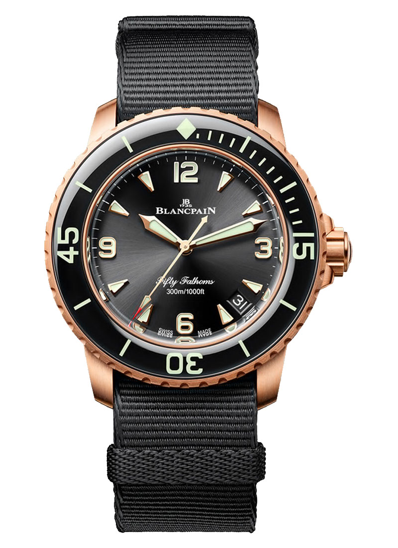 Blancpain Fifty Fathoms Automatique in Rose Gold with Black Bezel