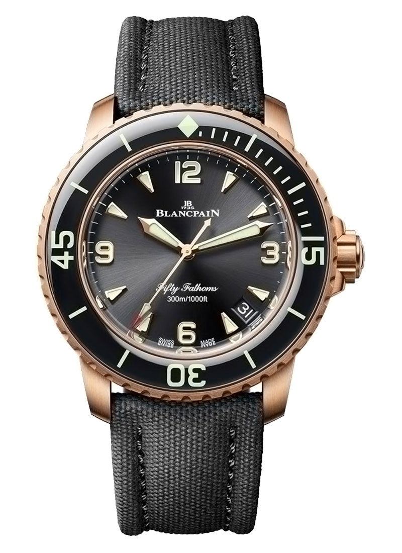 Blancpain Fifty Fathoms Automatique in Rose Gold with Black Bezel