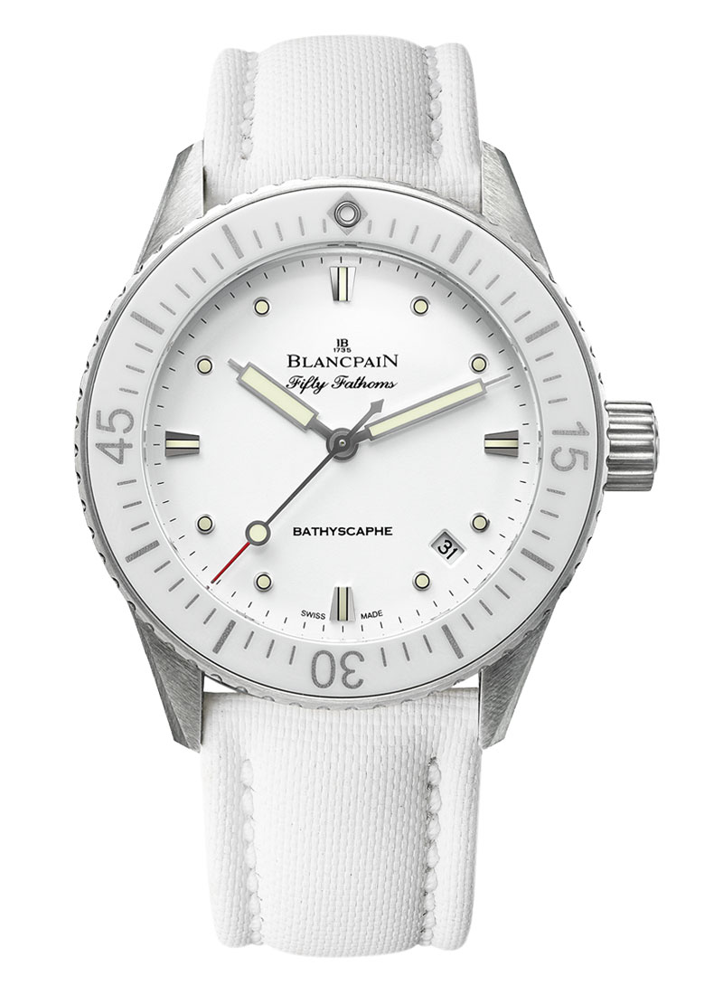 Blancpain Fifty Fathoms Valentine's Day 2023 in Steel with White Bezel - Limitad Edition