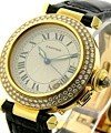 PASHA 35mm with FACTORY DIAMOND CASE Yellow Gold on Strap