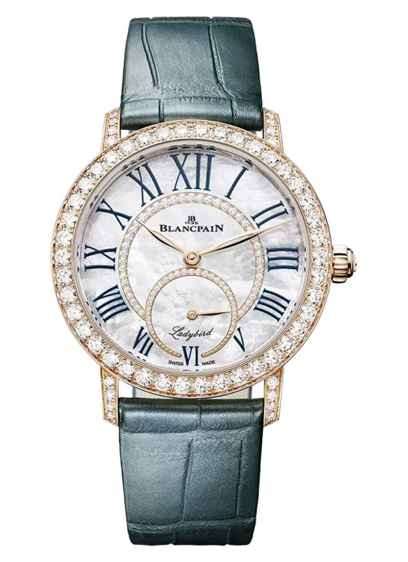 Blancpain Ladybird 34.9mm in Rose Gold with Diamond Bezel