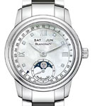 Quantieme complet 33mm in Steel on Steel Bracelet with MOP Diamond Dial