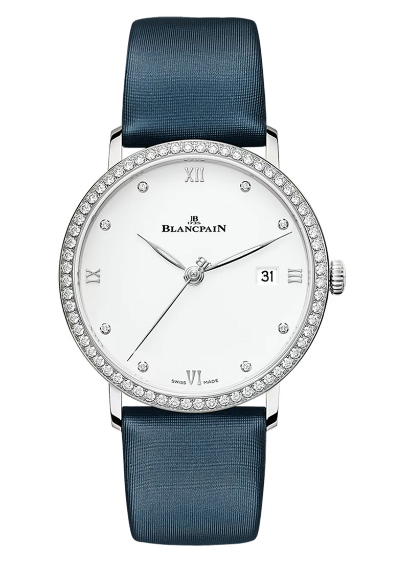 Blancpain Villeret Ultraplate 38mm in Steel with Diamond Bezel