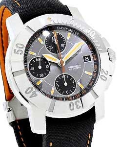 Capeland S Chronograph in Steel on Black Fabric Strap with Grey Dial
