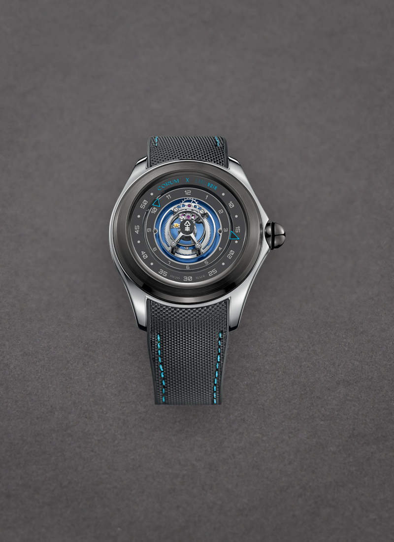 Corum Bubble 47 Central Tourbillon X Label Noir in Titanium