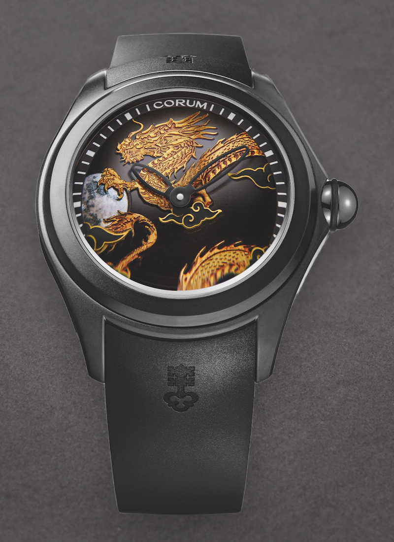 Corum Bubble 47 Dragon in Black PVD Steel