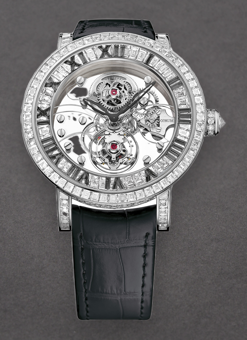 Corum Heritage Classical 46.5mm Billionaire Tourbillon in White Gold with Diamond Bezel