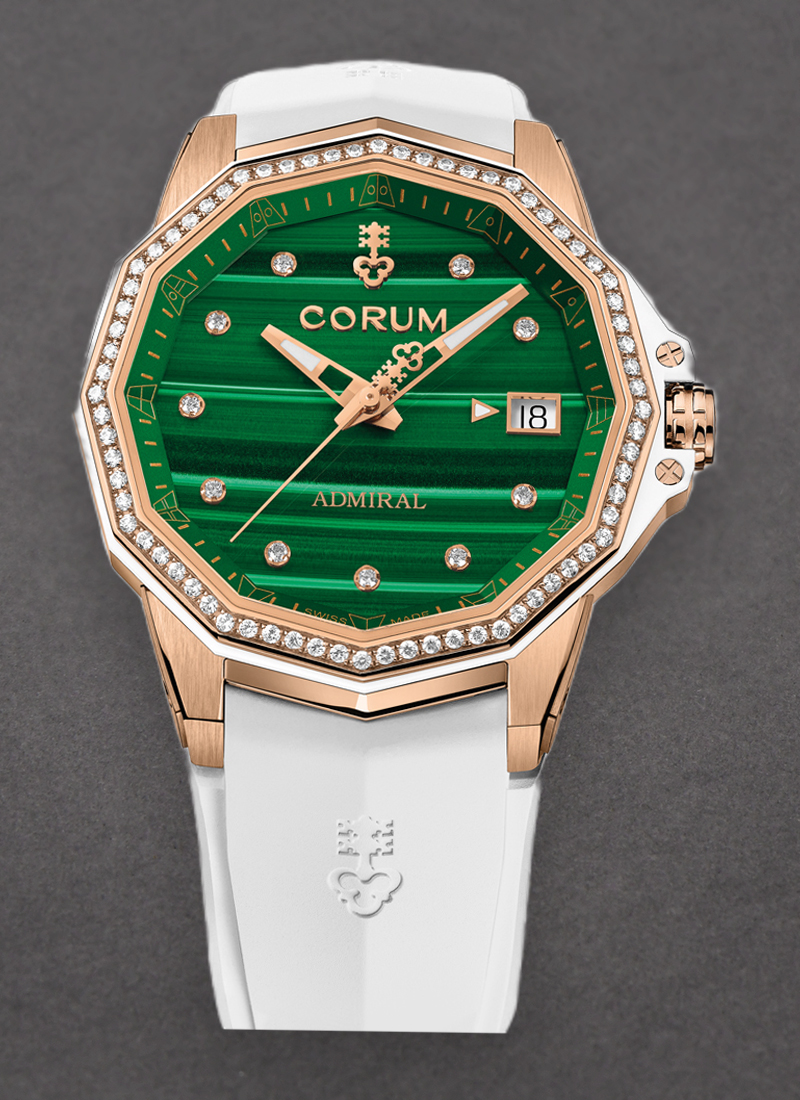 Corum Admiral 38mm Automatic in Rose Gold with Diamond Bezel