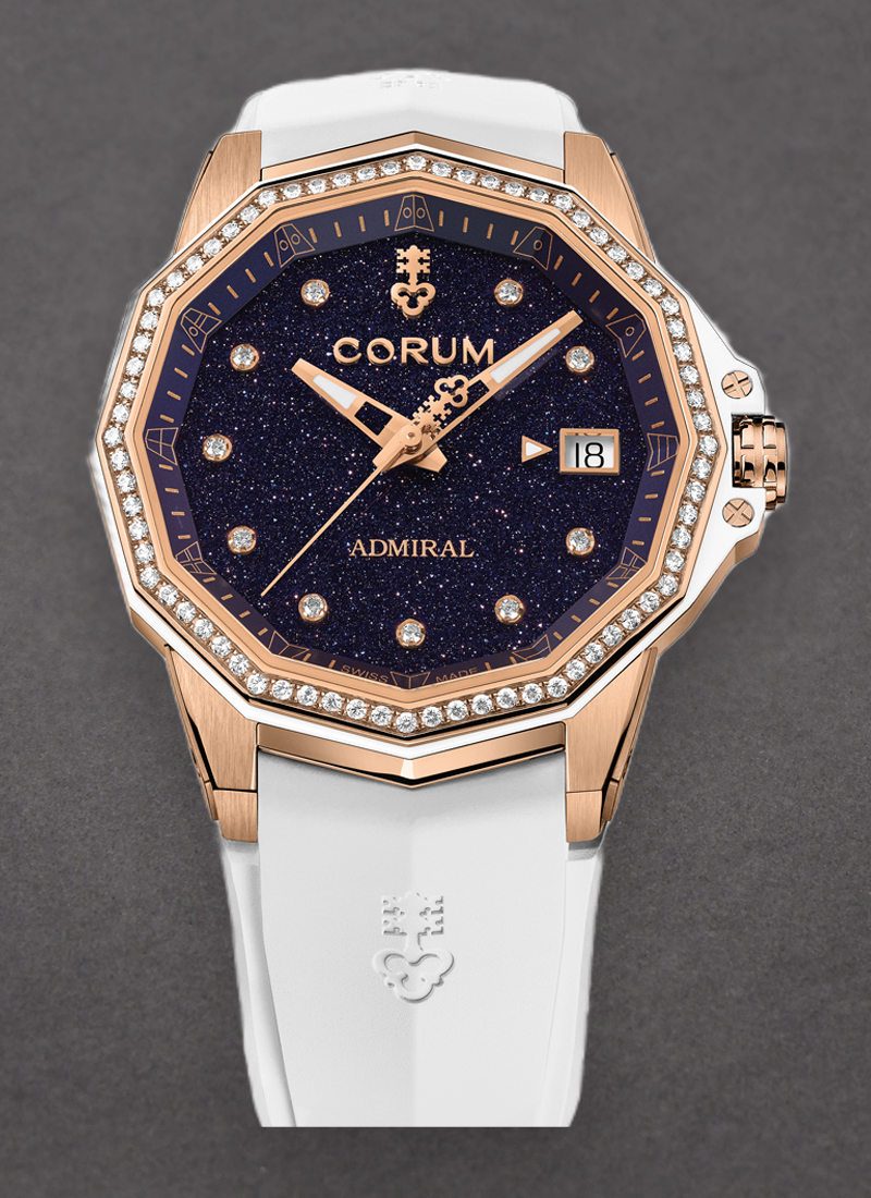 Corum Admiral 38mm Automatic in Rose Gold with Diamond Bezel