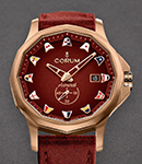 Admiral 42mm Automatic in Bronze on Burgundy Calfskin Leather Strap with Burgundy  Dial