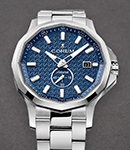 Admiral 42mm Automatic in Steel on Steel Bracelet with Blue Dial