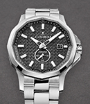 Admiral 42mm Automatic in Steel on Steel Bracelet with Black Dial
