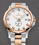 Admiral 42mm Automatic in Steel with Rose Gold Bezel on Steel and Rose Gold Bracelet with White Dial