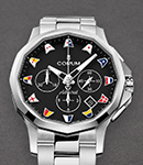 Admiral 42mm Automatic in Steel on Steel Bracelet with Black Dial