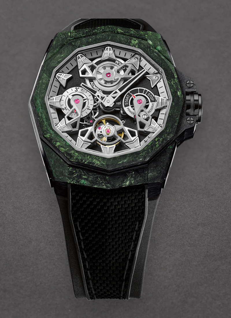 Corum Admiral 45mm Openworked Automatic in Luminescent Carbon