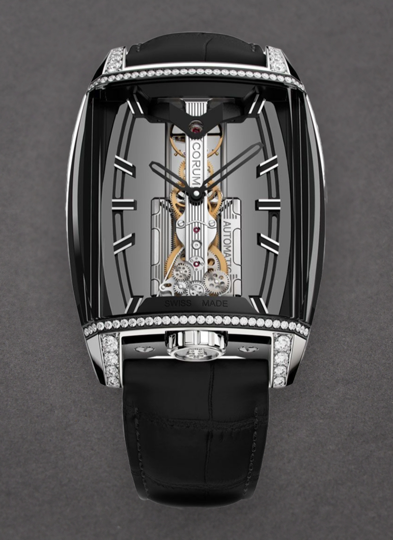 Corum Golden Bridge Avant Grade in Black DLC Titanium with Diamonds