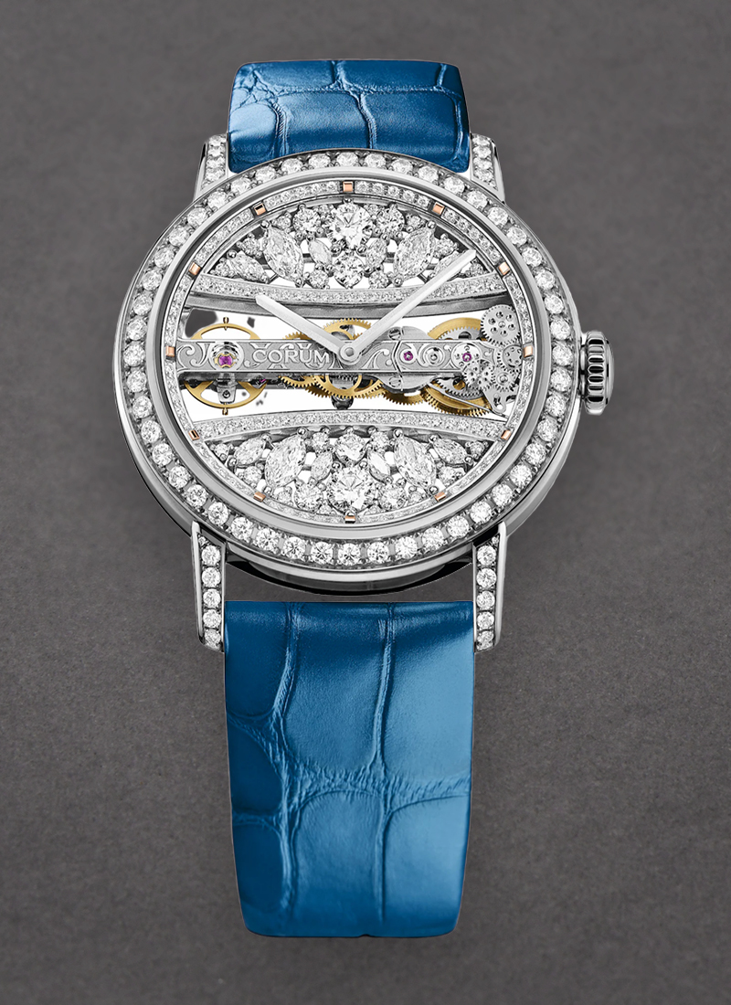 Corum Golden Bridge 39mm in White Gold with Diamond Bezel & Lugs