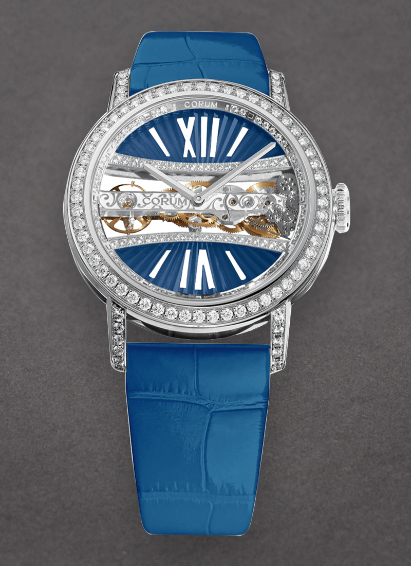 Corum Golden Bridge 39mm in White Gold with Diamond Bezel & Lugs