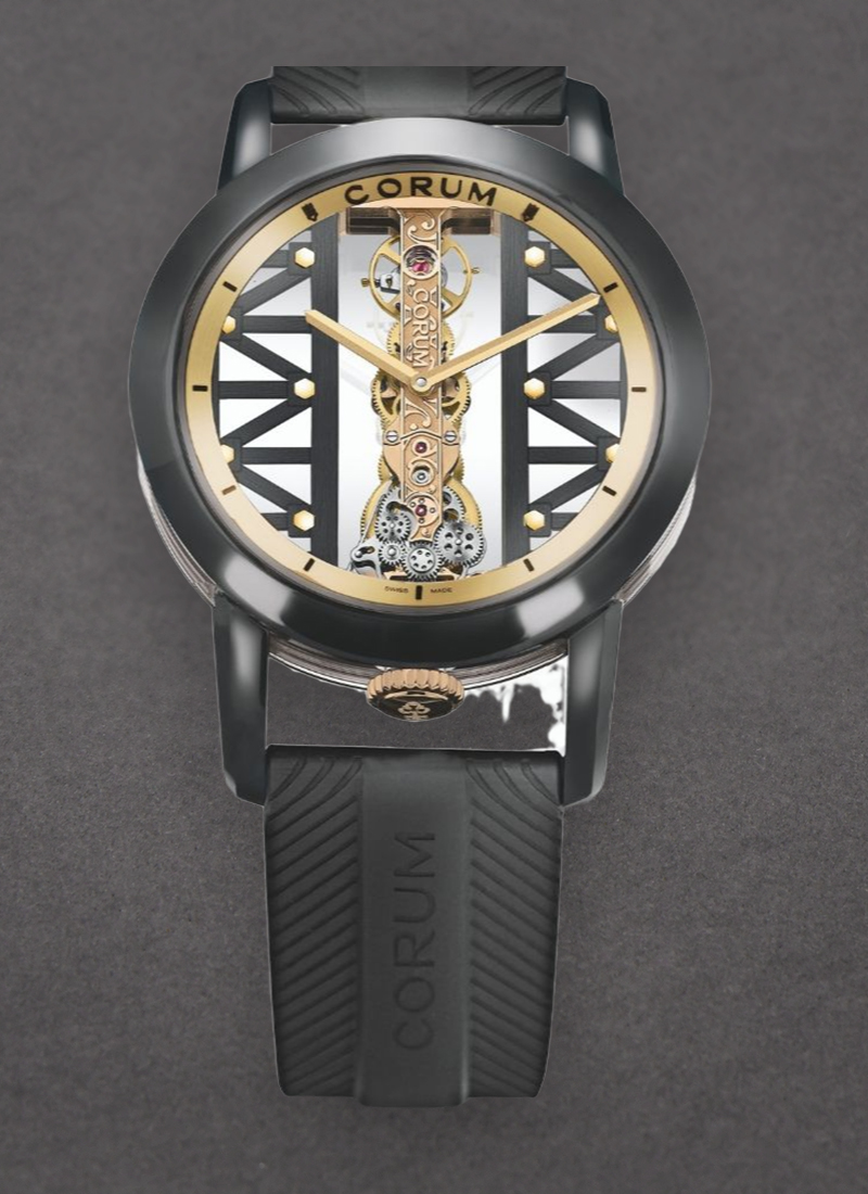 Corum Golden Bridge 43mm in Black DLC Titanium