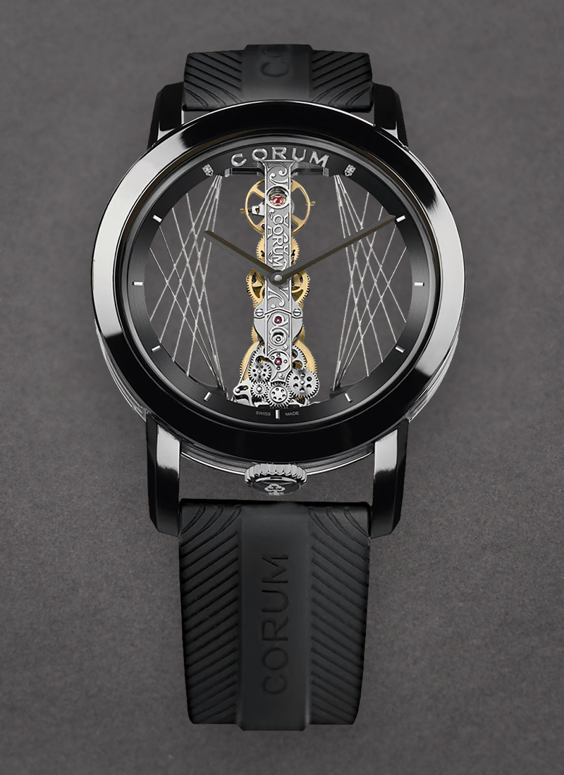 Corum Golden Bridge 43mm in Black DLC Titanium