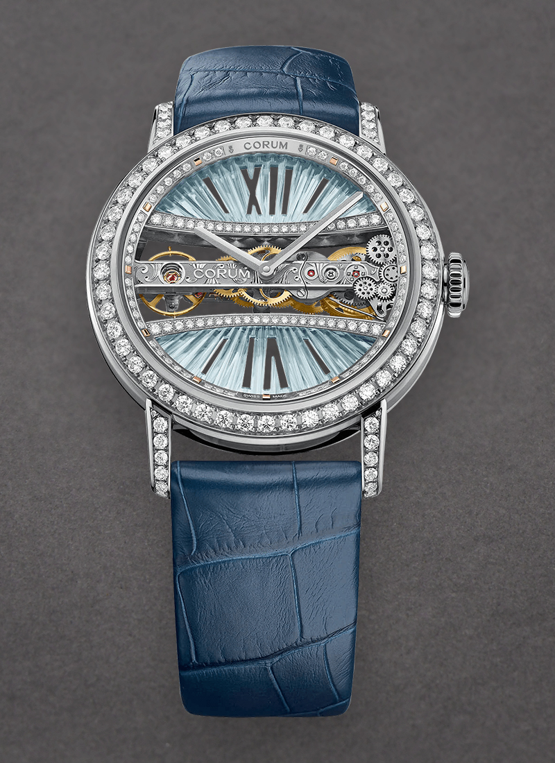 Corum Golden Bridge 39mm in White Gold with Diamond Bezel