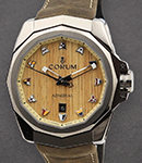 Admiral's Cup AC-One Chronograph in Titanium on Brown Calfskin Leather Strap with Brown Dial