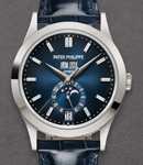 Complications Ref 5396G in White Gold on Blue Alligator Leather Strap with Blue Diamond Dial
