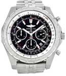 Bentley Motors T Chronograph in Steel on Steel Bracelet with Black Dial