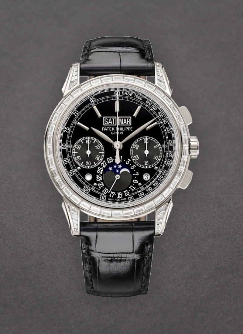 Patek Philippe 5271P Grand Complications in Platinum with Baguette Diamond Bezel and Lugs