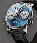 Legacy Machine LM1 44mm in Platinum on Black Crocodile Leather Strap with Blue Dial