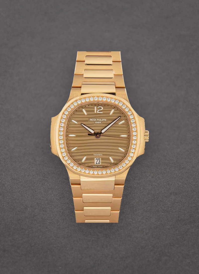 Patek Philippe Nautilus  7118 Automatic in Rose Gold with Diamond Bezel