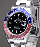 GMT-Master II Pepsi with Faded Bezel on Oyster Bracelet with Black Dial