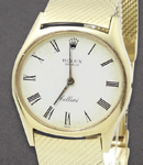 Cellini 3806 in Yellow Gold on Yellow Gold Mesh Bracelet with Ivory Roman Dial