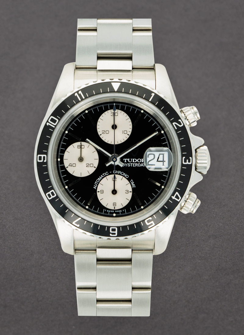 Tudor Big Block Oysterdate 40mm on Steel with Black Bezel