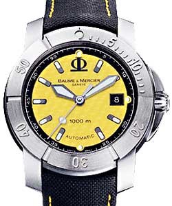 Capeland S in Titanium  on Rubber and Toile de Voile Strap with Yellow Dial 