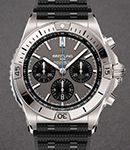 Chronomat B01 42mm in Titanium on Black Rubber Strap with Grey Dial - Black SubDials