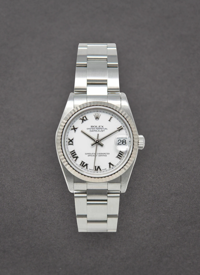 Pre-Owned Rolex Mid Size 31mm Datejust in Steel with Fluted Bezel