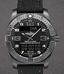 Professional Aerospace Evo 43mm in Black Titanium on Anthracite Canvas Strap with Volcano Black Dial