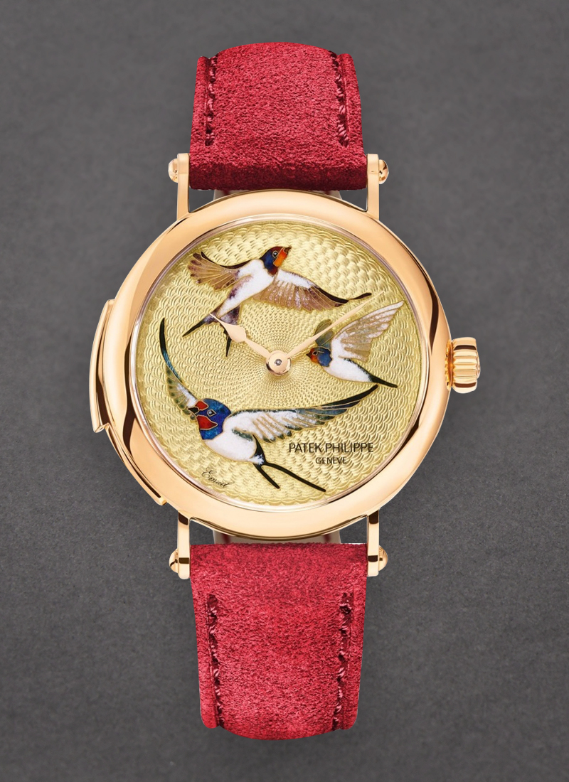 Patek Philippe Handcrafts Swallows Minute Repeater 7000 in Rose Gold