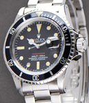 Red Submariner on Steel Oyster Bracelet with Damaged Dial